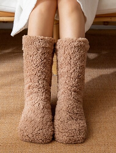 chaussettes pantoufles chaussettes d'hiver de Noël pour femmes chaussettes pour femmes chaussettes moelleuses jambières d'hiver jambières