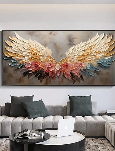 Manuell Handgemacht Hang-Ölgemälde Handgemalte Horizontales Panorama Abstrakt Stillleben Modern Realismus Ohne Innenrahmen (ohne Rahmen)