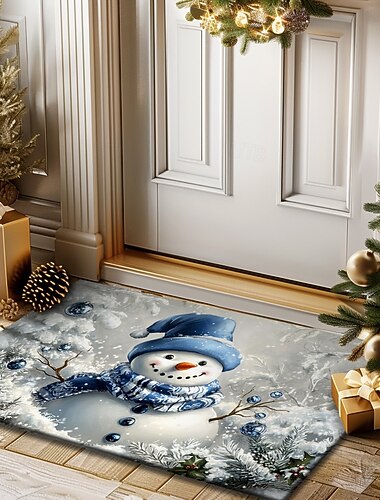 decorazione natalizia zerbino coppia pupazzo di neve di natale zerbino cucina zerbino antiscivolo tappeto antiolio zerbino interno ed esterno arredamento camera da letto zerbino bagno tappeto ingresso