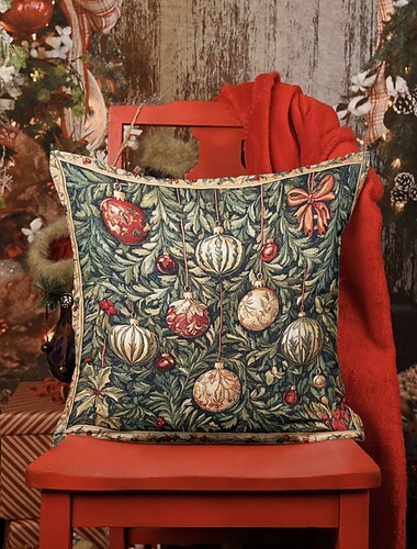 Decorações de natal decorativas almofadas capa 1pc azevinho gengibre macio quadrado almofada fronha para quarto sala sofá sofá cadeira