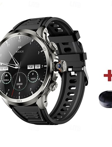 696 H19 Smartwatch 1.95 Zoll Smartwatch Fitnessuhr Bluetooth Schrittzähler Anruferinnerung Schlaf-Tracker Kompatibel mit Android iOS Unisex GPS Freisprechanrufe mit Kamera IP 67 52mm Uhrengehäuse