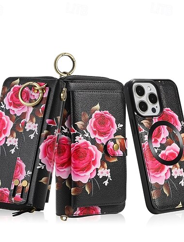 téléphone Coque Pour iPhone 17 Pro Max 17 Air 16 15 14 Pro Max Plus 13 12 11 Pro Max Mini Coque Arrière Étui Portefeuille Fermeture Éclair Avec Dragonne Emplacement Carte Rétro TPU faux cuir