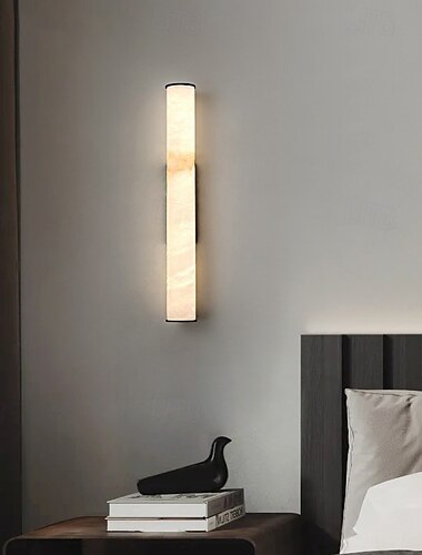 applique murale en marbre naturel lumière LED éclairage de chevet de villa de luxe applique murale en cuivre 110-240v 10w