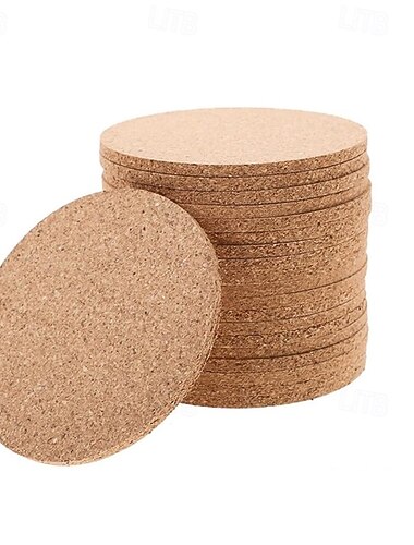 10/20 Stück Korkuntersetzer für Getränke, saugfähiges Tee- oder Kaffeeuntersetzer-Set, runde, hitzebeständige Baruntersetzer, wiederverwendbare Tischuntersetzer, Geschenke für Weinglas, Tasse, Becher,