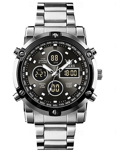 Ρολόι OLEVS 1106 Ανδρών Πολυτελής Επωνυμία Quartz Ρολόι Μόδας Σπορ Ξυπνητήρι LED Οθόνη Αδιάβροχο Ρολόι Χρονισμού Ρολόι Ανδρών