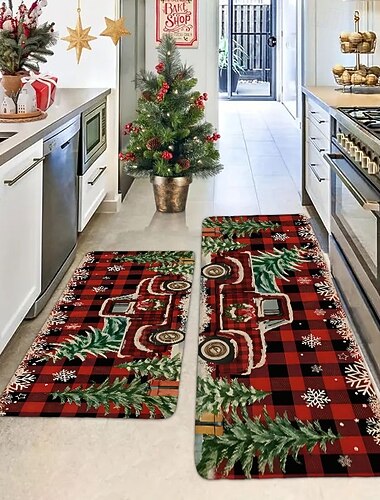 سجادة مطبخ زينة عيد الميلاد سجادة أرضية مقاومة للزيت غير قابلة للانزلاق سجادة غرفة المعيشة سجادة داخلية وخارجية ديكور غرفة النوم سجادة حمام سجادة مدخل سجادة باب