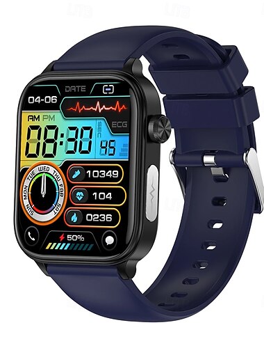 ET570 Inteligentny zegarek 1.96 in Inteligentny zegarek Bluetooth Krokomierz Powiadamianie o połączeniu telefonicznym Monitor aktywności fizycznej Kompatybilny z Android iOS Dla obu płci Długi czas