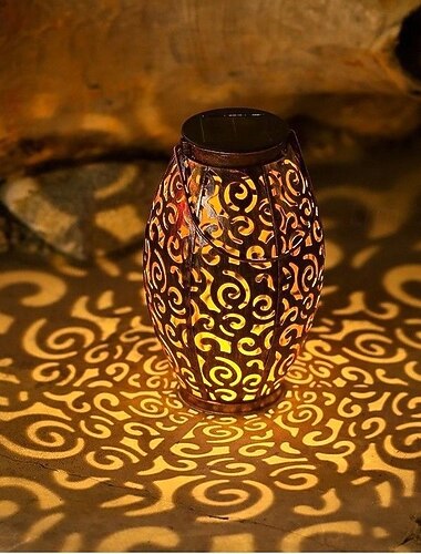 led-aurinkovalot - polkupuutarha ulkona retro takorautalyhty, vedenpitävä parvekkeelle, terassille, nurmikolle, sisä-/ulkokoristelu 1kpl