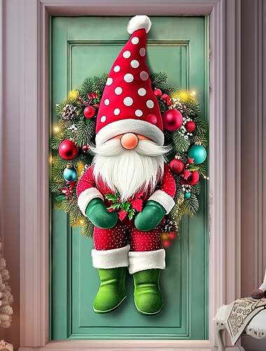 vánoční dekorace na dveře kryty dveří vánoční věnec trpasličí dveře gobelín dekorace závěs dveří pozadí vnitřní / venkovní banner dveří pro přední dveře statku trpaslík
