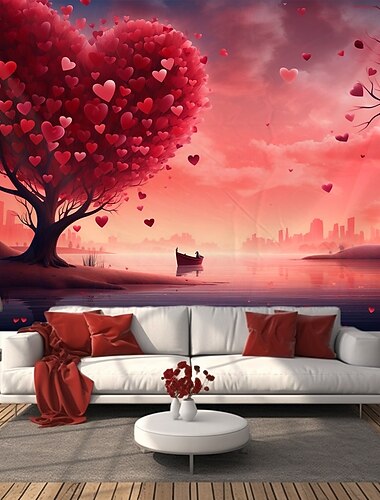 Décor de mariage Toile de fond Photographie Mur accroché Tapisserie grand Art Décor mural Couverture Rideau Décoration maison Chambre Salon Couple