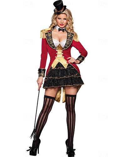 Dompteur Costume de carnaval Tenue Costume Veste de cirque Adulte Femme Sexy Utilisation Soirée Halloween Carnaval mardi Gras Costume de carnaval facile