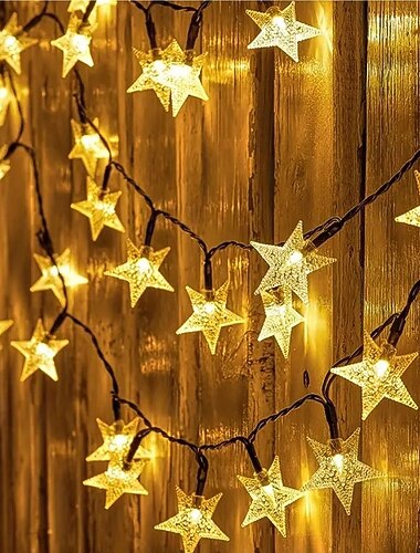 luci solari a forma di fiocco di neve, luci da giardino esterne, stelle, luci fatate, impermeabili, per festival, matrimoni, vacanze, romantiche, doppie luci, 8 modalità di illuminazione, 100/200 LED,