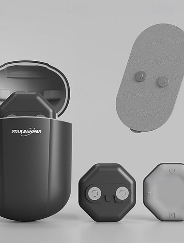 Tragbarer kabelloser TENS-Massage-Patch Schmerzlinderungs-Muskulatur-Stimulation-Patch wiederaufladbar mit Ladegerät elektrischer Impuls-Patch zur Entspannung Valentinstagsgeschenk