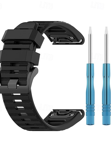 Bracelet de Montre  pour Garmin Fenix 8 51mm 7X Pro 6X 5X Plus Epix Pro Tactix 7 Amoled Instinct 2X Quatix Enduro Descent Mk2i Mk2 26mm Silicone Remplacement Sangle Ajustable Bracelet Sport Bracelet