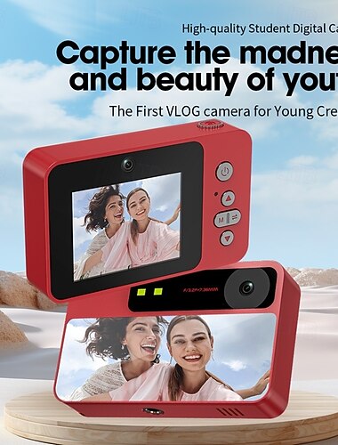Appareil photo numérique appareil photo haute définition compact appareil photo de voyage appareil photo rétro 1080P 4X Zoom Cadeau de Saint-Valentin
