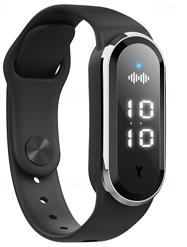 Banda de Pulso Antiestática Sem Fio – Bracelete de Descarga Eletrostática com Repelente de Mosquitos e Mostrador de Hora para Uso no Inverno