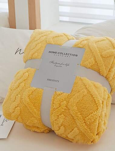 Couvertures et Jetés, Couleur unie Polyester / Toison Flanelle Réchauffeur Doux Confortable couvertures