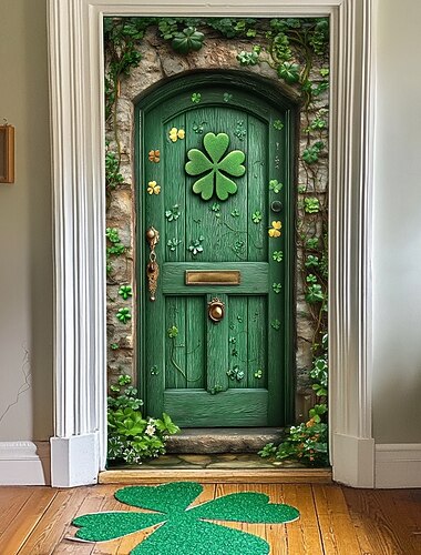 decorazioni per porte per il giorno di san patrizio copriporta trifogli gnomi finte ghirlande arazzo per porte tenda per porte decorazione fondale striscione per porta interno/esterno per porta