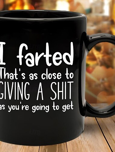 caneca de café engraçada letras gráficas pretas diário designer retrô vintage caneca cerâmica presente dia dos pais 1,2oz/330ml