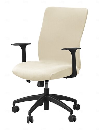 housse de chaise de bureau en velours extensible - douce et amovible &lavable