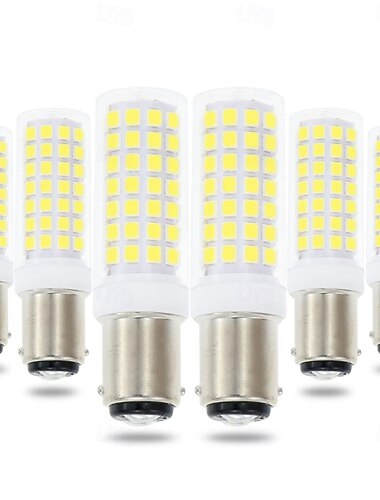 ba15d led majslampor 6w 220v dimbar dubbel bajonettbas för hängen, takfläktar, symaskin 2/6st