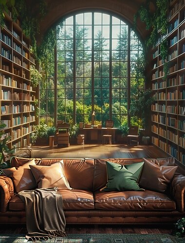 Maisema Metsä Kirjahyllyt Roikkuva Gobeliini Seinätaito Suuri Gobeliini Seinämaalaus Kuvat Taustakangas Peite Verho Koti Makuu Huone Olohuoneen Koriste