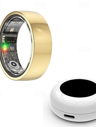 Smart Ring menn kvinner - helsedetektor hele dagen søvnkvalitetsanalyse fitnessaktivitetsoppsporing fjernfamilieomsorg lett vekt ikke-induktiv bærbar teknologisk smykke