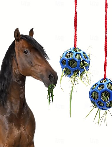 Paardenvoerspeelgoedbal Hangende paardenspeelgoedstalvoerbal, rekbestendige tpr hooivoerbakspeelgoedbal