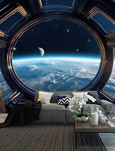 Πλανήτης Σύμπαν Κρεμαστό Ταπί Τοίχου Τέχνη Μεγάλο Ταπί Τοίχου Διακόσμηση Φωτογραφία Υπόβαθρο Κουβέρτα Κουρτίνα Σπίτι Κρεβατοκάμαρα Σαλονιού Διακόσμηση