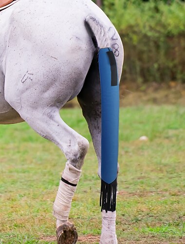 واقي غمد ذيل الحصان المتين - واقي فعال من النايلون المضاد للحشرات للتحكم في ذباب الخيول، وملاءمة عالمية، ومقاوم للعوامل الجوية، وسهل التنظيف، ومعدات خارجية طويلة الأمد للخيول