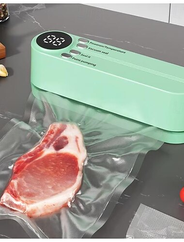 Machine à sceller sous vide sans fil, mini machine à sceller automatique rechargeable par USB, sacs sous vide pour aliments à usage domestique, pompe à air &fonction d'étanchéité