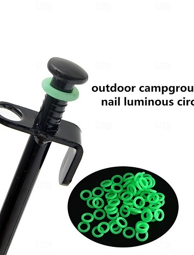 Lot de 50 anneaux lumineux ronds multifonctions pour tentes, accessoires de camping, vision nocturne