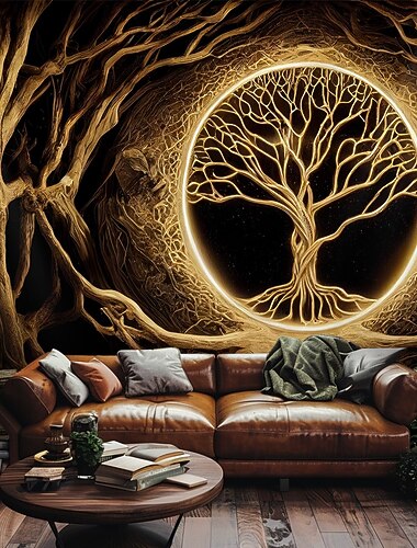 Boom des Levens Hangend Wandtapijt Wanddecoratie Groot Wandtapijt Muurdecor Fotografie Achtergrond Deken Gordijn Thuis Slaapkamer Woonkamer Decoratie