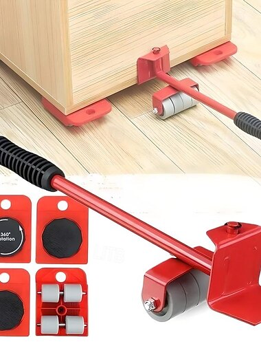 værktøjssæt til møbelløfter - møbelflyttere med hjul tunge møbelflyttere apparatruller heavy duty møbelløfter og skydersæt - møbelflyttere skydere apparatflyttere