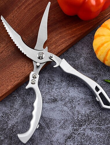 βαρέως τύπου ψαλίδι από ανοξείδωτο ατσάλι, ψαλίδι κουζίνας για κοπή κοτόπουλου, πουλερικών, κρέατος, κοφτερό ψαλίδι τροφίμων πολλαπλών χρήσεων για το μαγείρεμα στο σπίτι