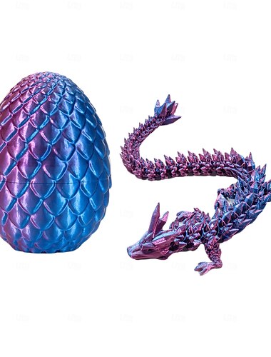 Wielkanoc 3D drukowane jajo smoka, mityczne elementy smoka limitowana edycja latarki zestaw ruchomy smok, dekoracja biurka domowego wielkanocne jajka dinozaura niespodzianka