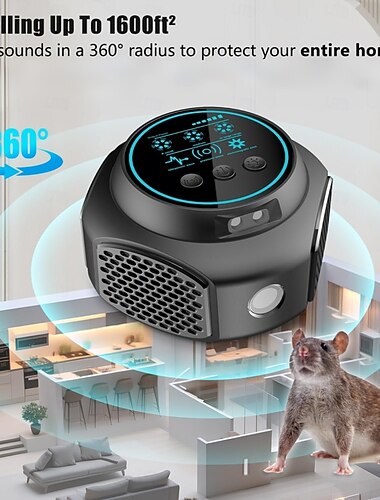 repellente per topi ad ultrasuoni elettronico per roditori con deterrente stroboscopico per officina tieni lontani i parassiti che odi