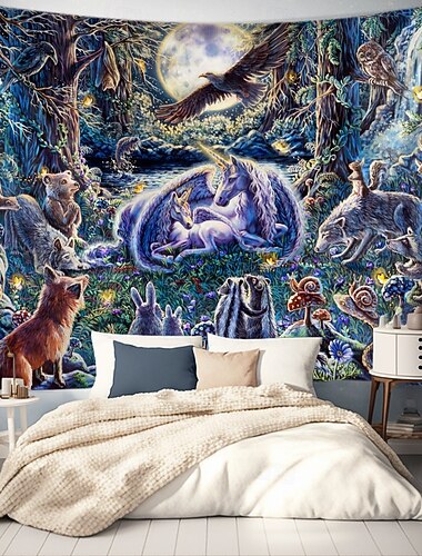 Tecido de parede pendurado Dakota Daetwiler Arte de tapeçaria Grande Tecido mural Decoração Fotografia Fundo Cobertor Cortina Decoração para casa Quarto Sala de Estar "Milagre" - por Dakota Daetwiler