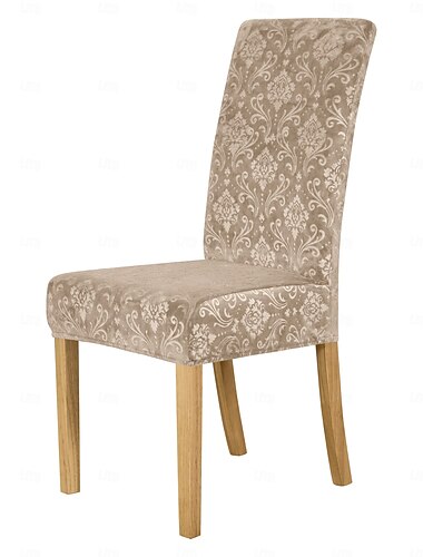 Samt-Esszimmerstuhlbezug, Schonbezug, elastisch und weich, Stuhlschutz für die Inneneinrichtung