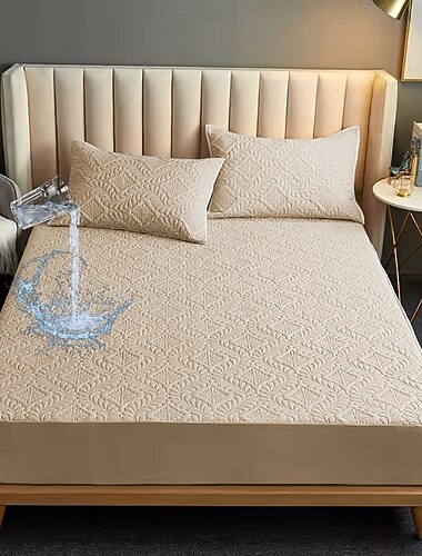 Protector de pat Copertă protectoare pentru saltea Protector impermeabil pentru saltea Copertă pentru pat cu curele respirabilă moale rezistentă la murdărie Copertă pentru saltea prietenoasă cu