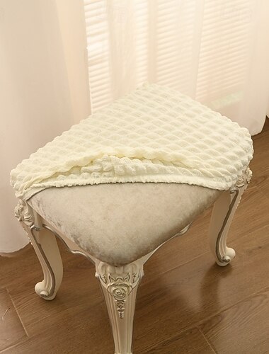 bänköverdrag för sminkpall, rektangulära barstolsöverdrag, lyxigt veckbeständigt jacquardtyg, sadelbarstol överdrag, stretch-tvättbara