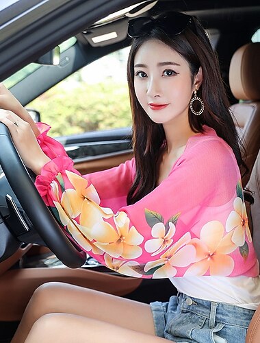  mangas de braço xale ao ar livre para sol xale em dacron de cor mista para dirigir praia caminhada e ciclismo