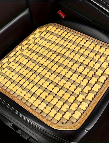 כרית מושב רכב מבמבוק נושמת  & מגניב לקיץ התאמה אוניברסלית ללא חומר טקסטיל כרית מושב חיצונית נוחה