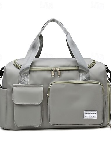 weekendbag reise bag med skorom, treningsbag med våt tørr separasjon for kvinner menn, skulderveske med stor kapasitet med flere lommer for sykehus, reise, bære på, forretninger