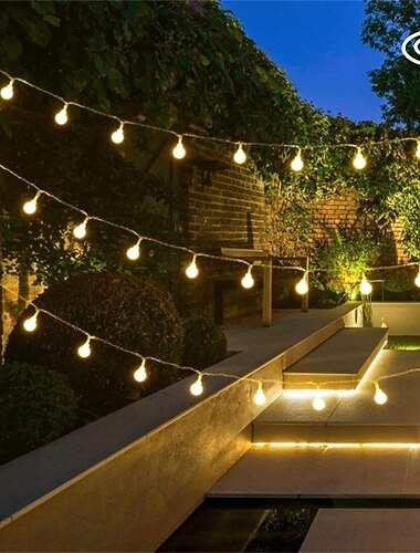 Guirlande lumineuse extérieure led globe ball 100/50/30m guirlande lumineuse 800/400/300leds pour la fête jardin cour coloré décoration romantique éclairage ip44 étanche