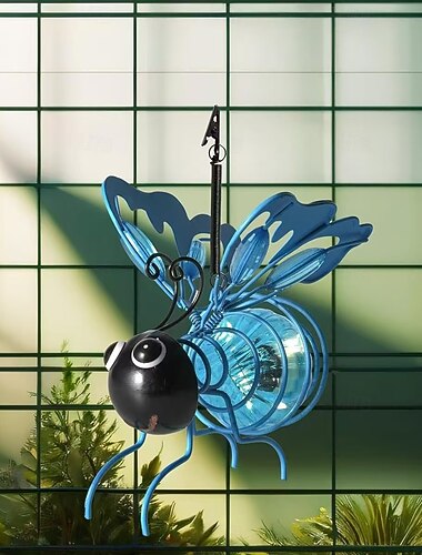 solar bin belysning utomhus, hängande bi sol trädgårdslampa, solar bi simuleringsljus, vattentät humlor solljus för festfestivaler trädgårdsinredning födelsedagspresenter