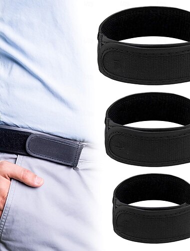 Cinturón unisex: velcro, elástico, sin hebilla, cinturón ajustable, cinturón de conveniencia