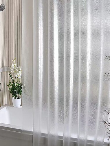 PEVA Douchegordijn Liner 180x200cm 70"x79" Waterdicht Transparant Zwart Douche Liner Lichtgewicht Plastic Douchegordijn Liners voor Badkamer 12 Oogjes Gaten