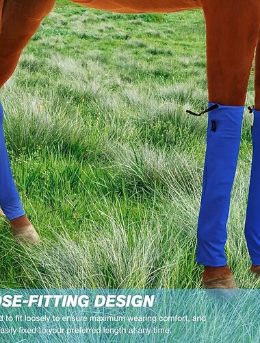 Premium-Fliegengamaschen, ultimatives Schutzset für Pferdebeine – atmungsaktives Mesh, Stay-on-Design, Trittreduzierung