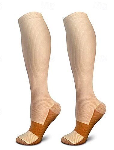 5 par skarpet uciskowych dla mężczyzn i kobiet, miedziane skarpety przeciwzmęczeniowe z włóknem miedzianym, poprawiające krążenie podczas uprawiania sportów na świeżym powietrzu, łagodzące żylaki